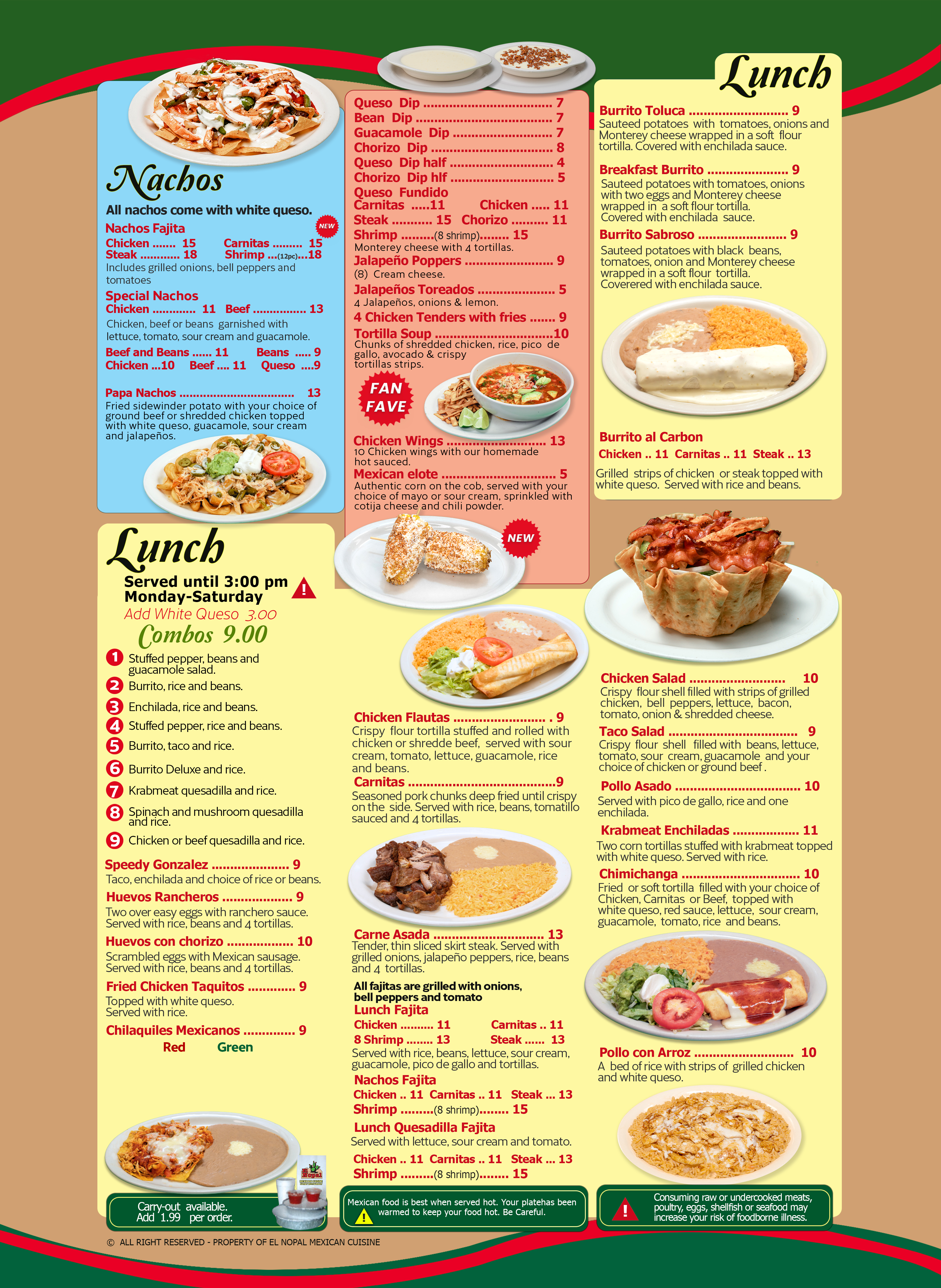 el nopal menu near me