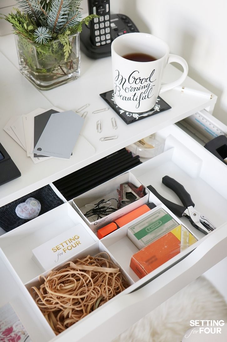 ikea desk drawer organizer