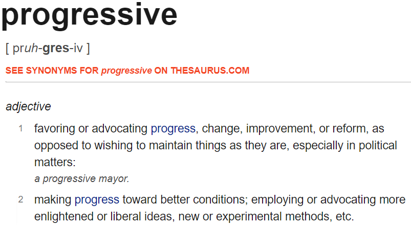 progressive synonym