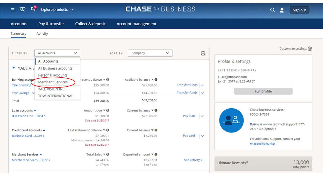 chase online log on