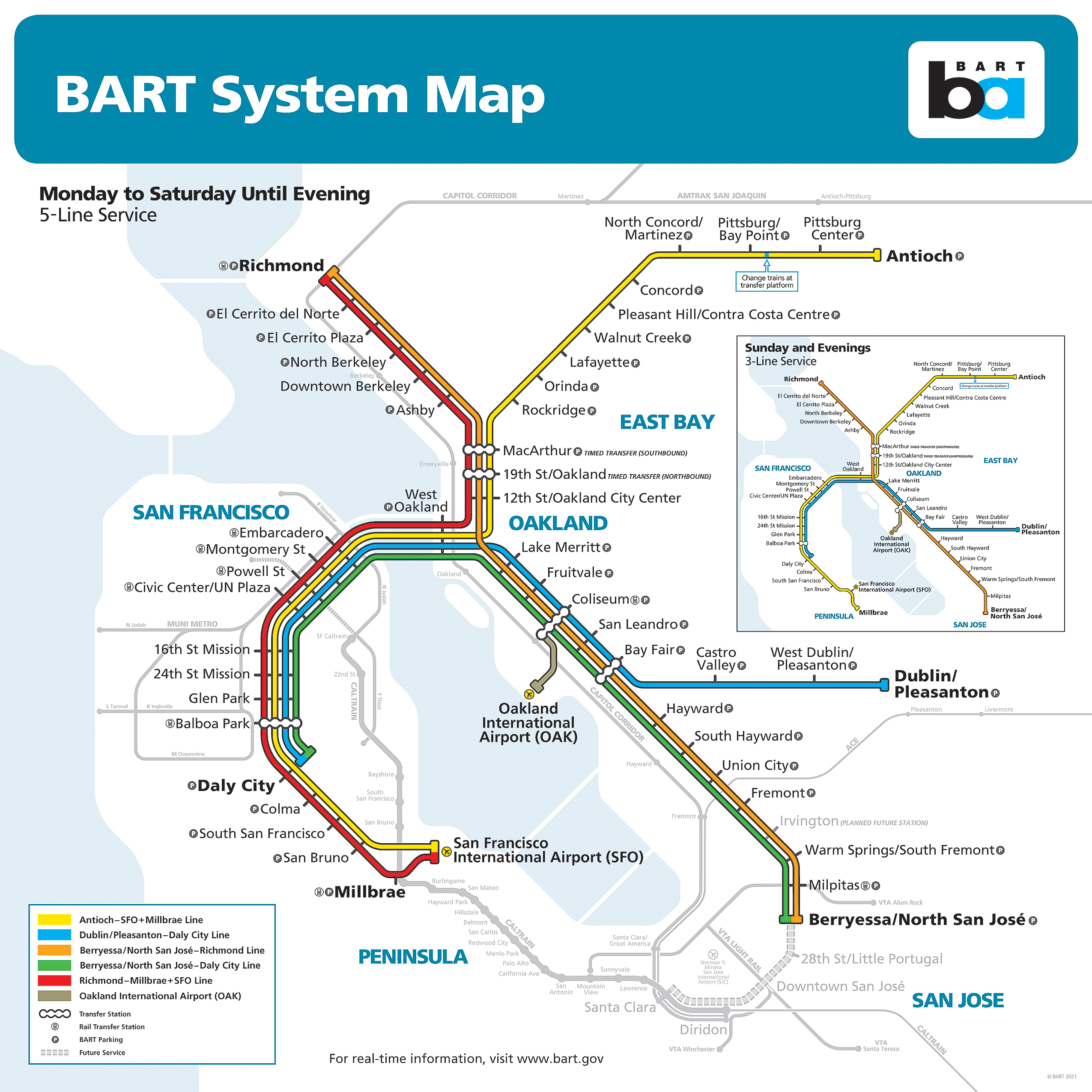 bart system san francisco map