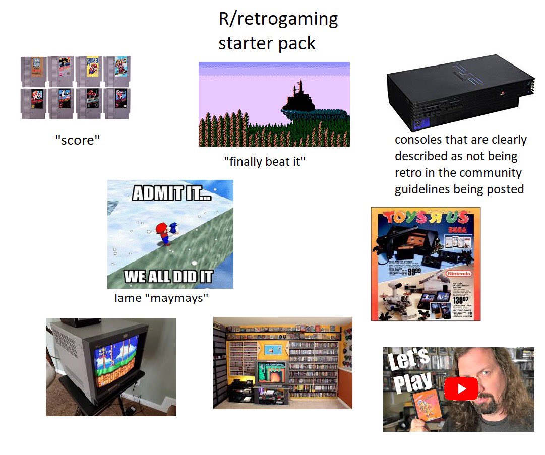 gamer starter pack meme