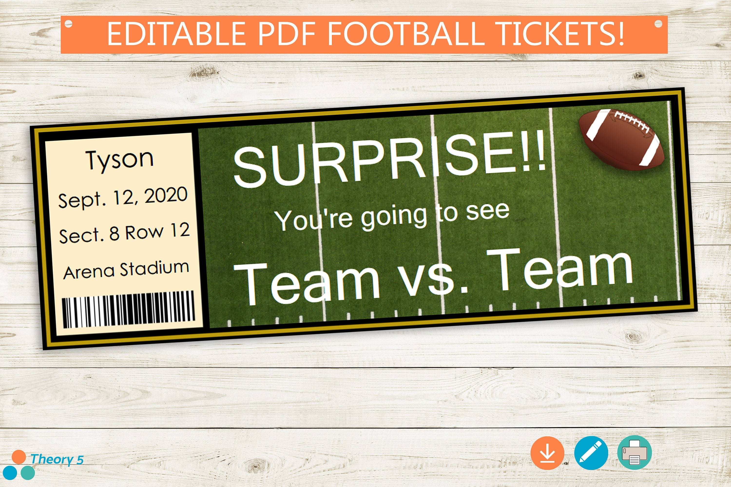 football ticket template free download