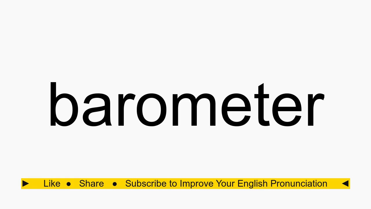 barometer pronunciation