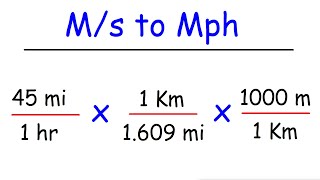 65 mi/hr to m/s