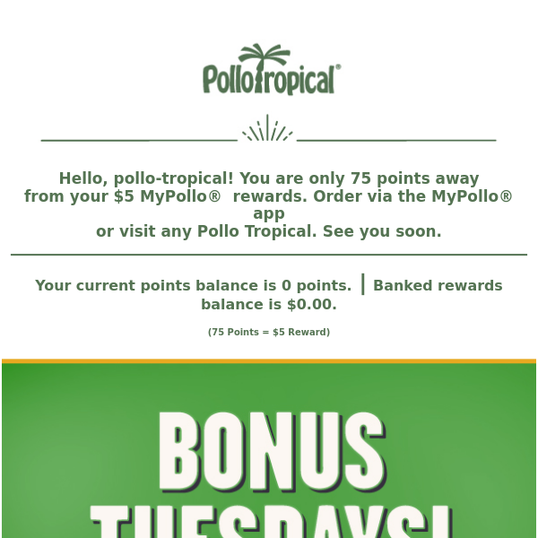 pollo tropical $5 off coupon