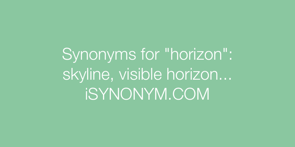 synonym for horizon