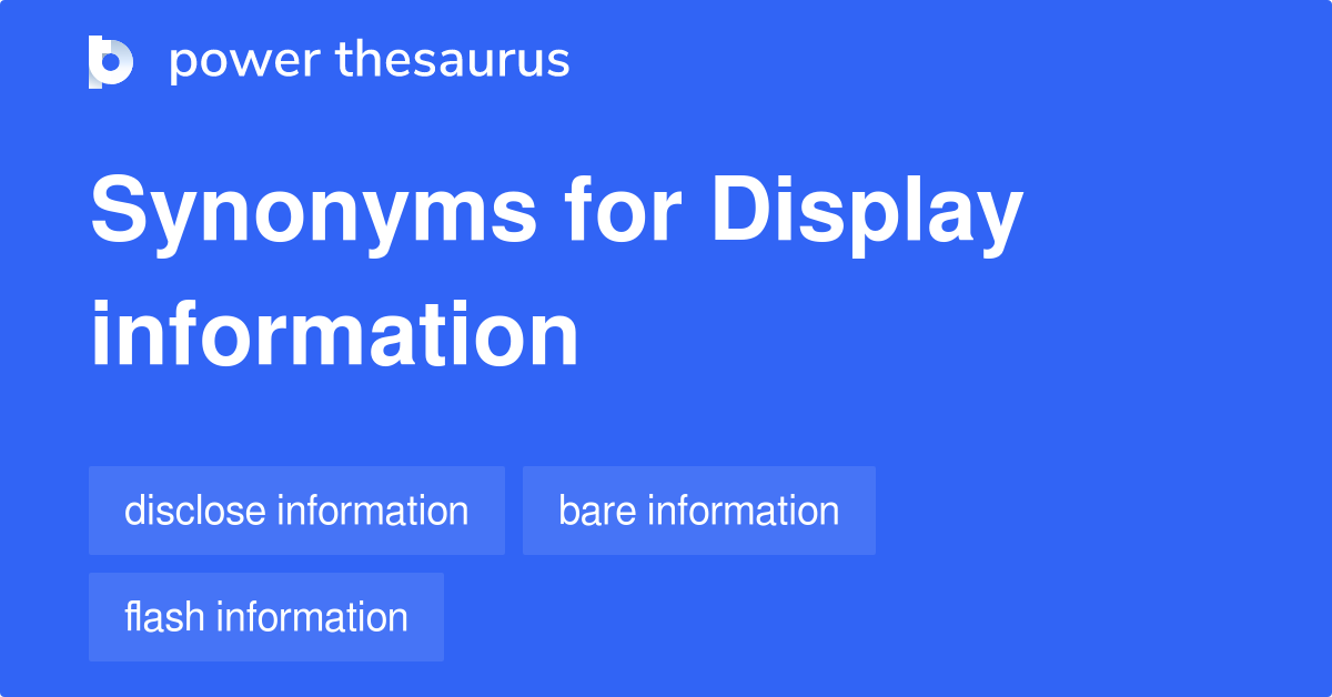 displayed synonym