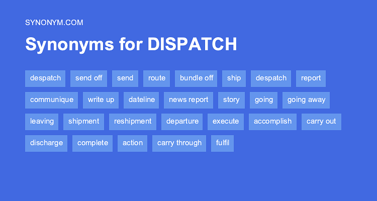 dispatching synonym