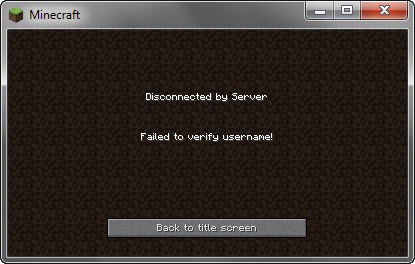 failed to verify username minecraft