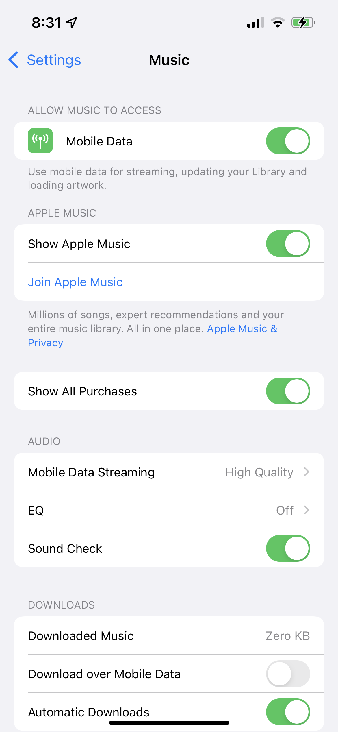 icloud music library