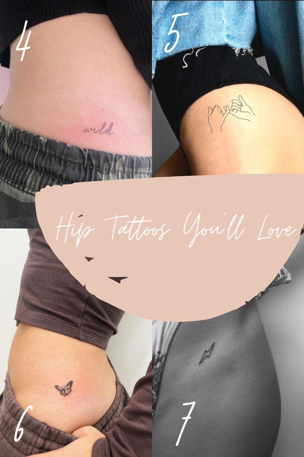 small hip tattoos for women