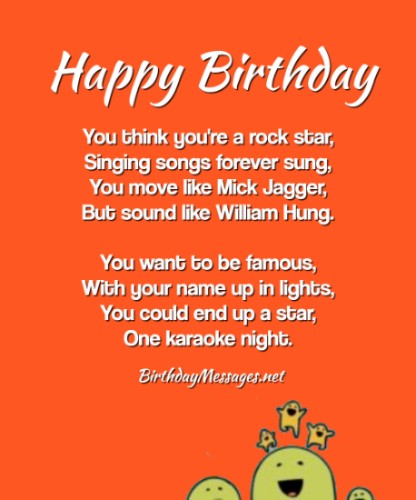 happy birthday to you funny lyrics