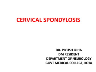 cervical spondylosis ppt