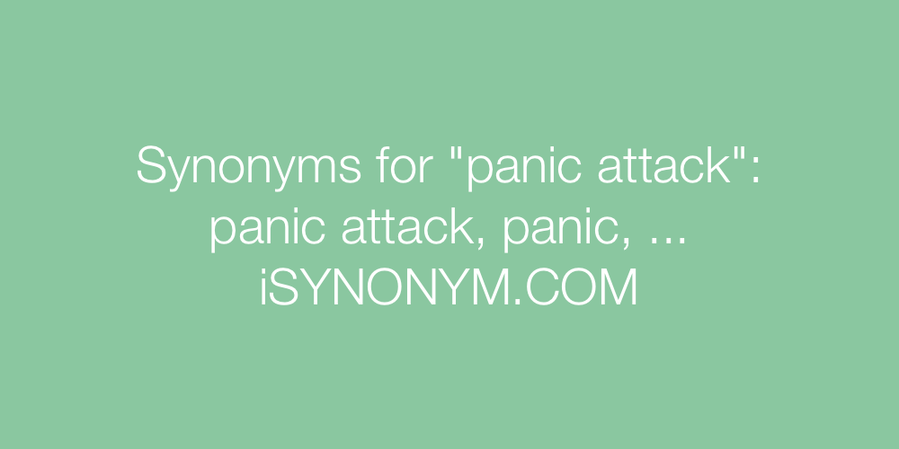 synonyms for panic