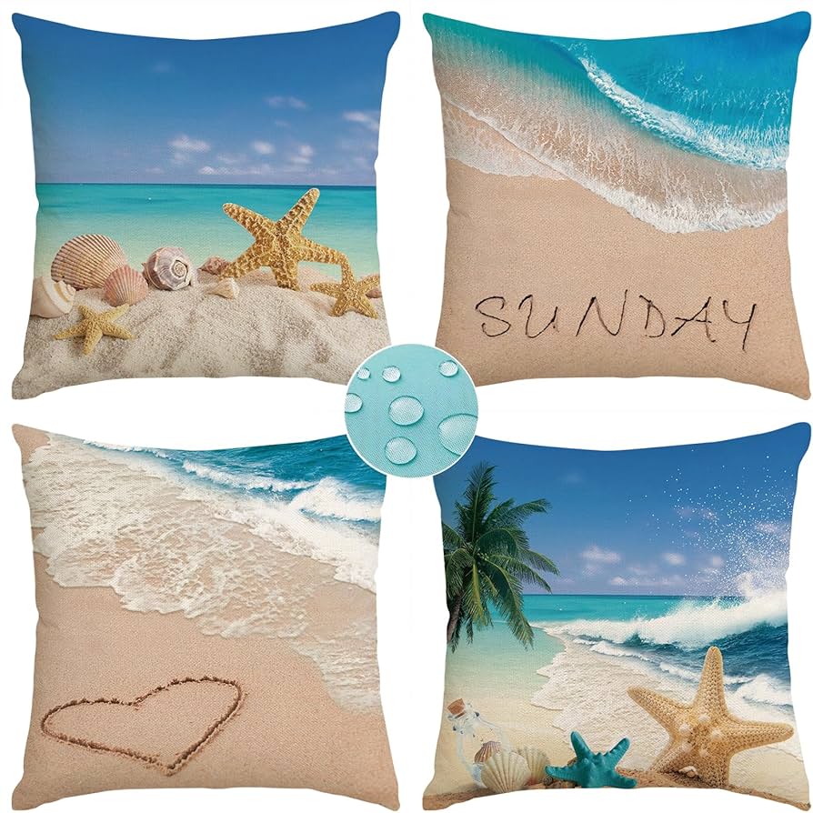 coastal pillow covers 18x18