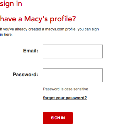 macys com login