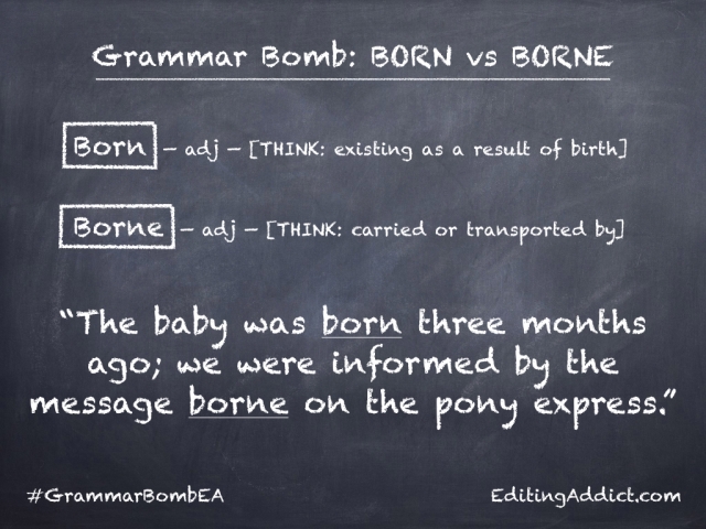 borne in a sentence