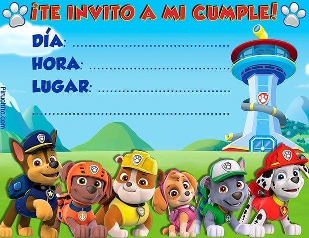 invitación patrulla canina