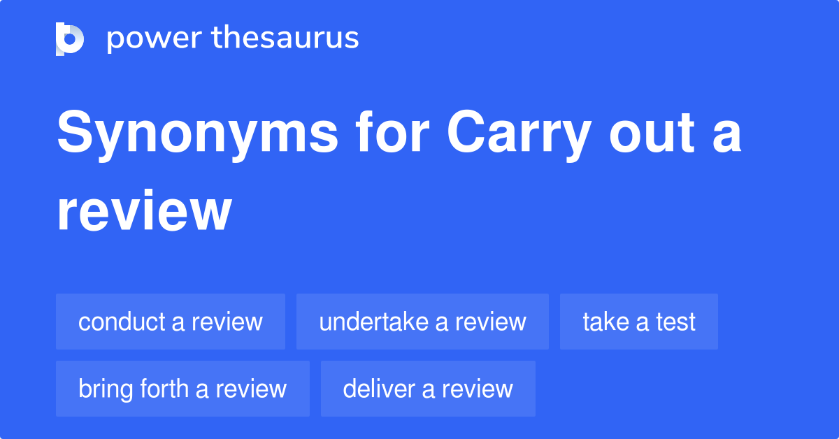 carry out synonyms