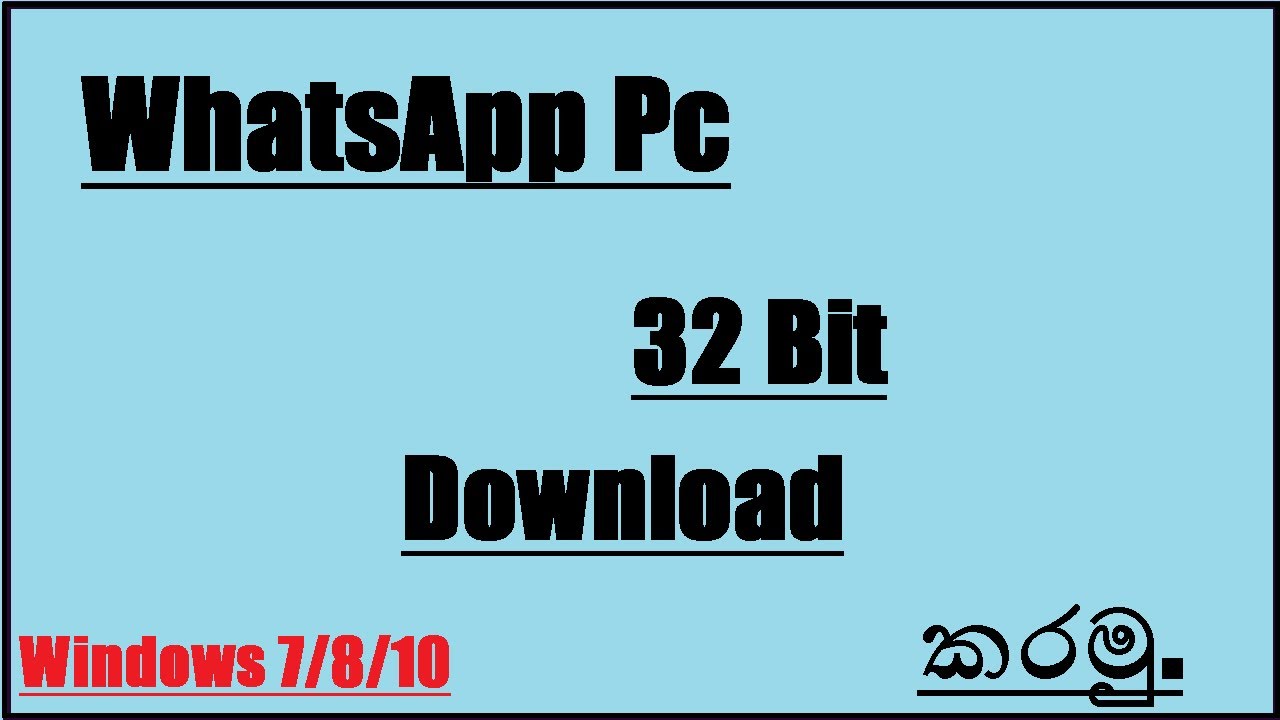 download whatsapp for pc windows 8.1 32 bit