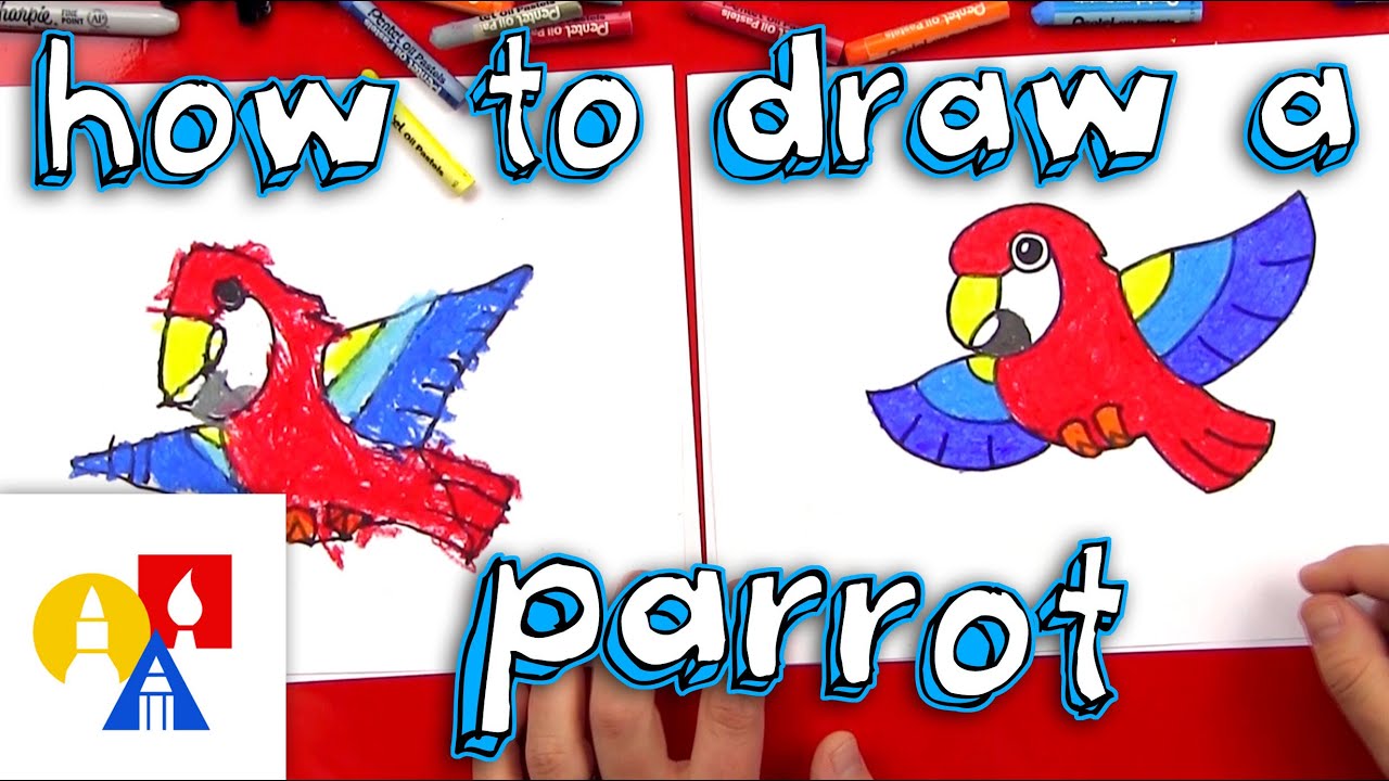 how to draw a parrot