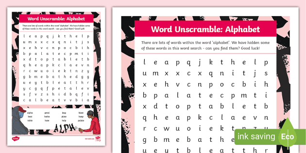 word find unscramble