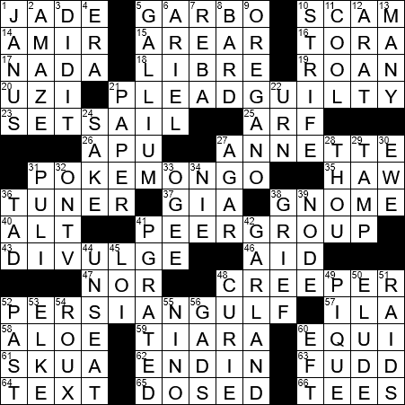 sea bird crossword clue