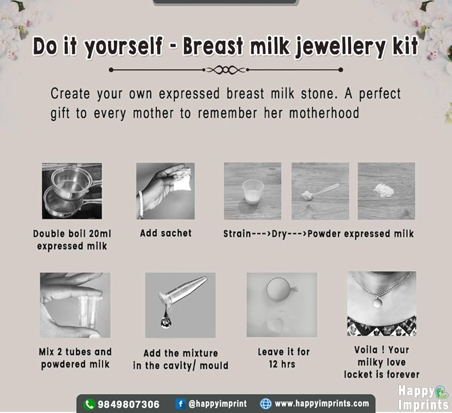 breast milk jewellery kit