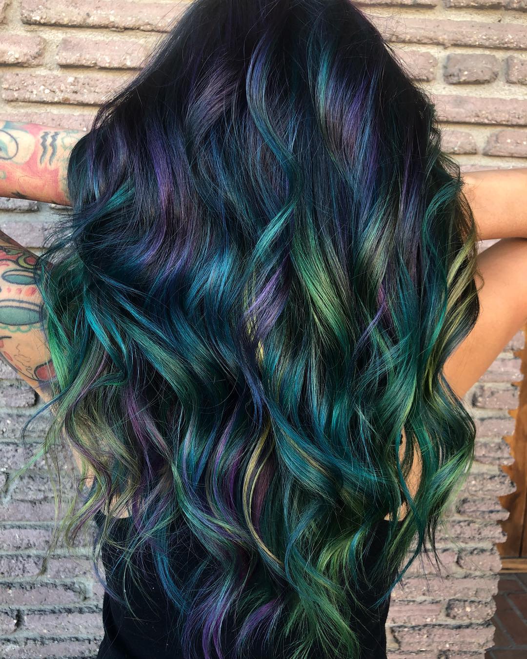 peacock hair color highlights