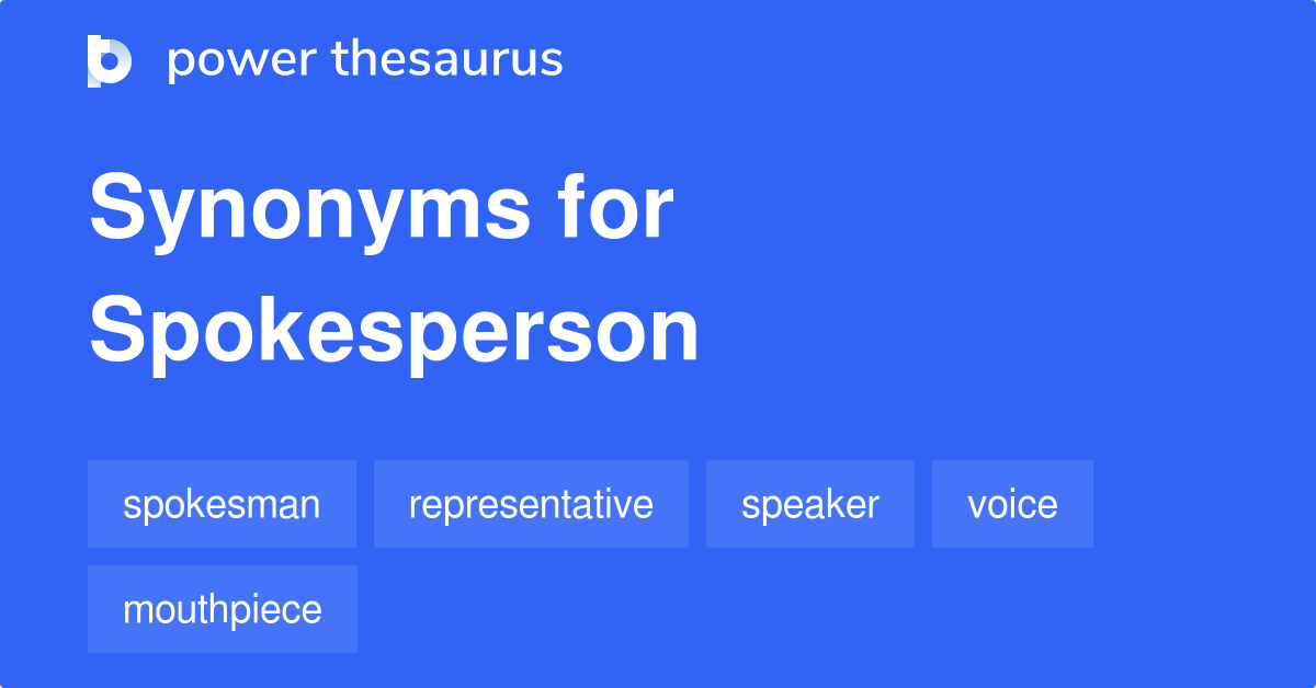 synonym spokesperson