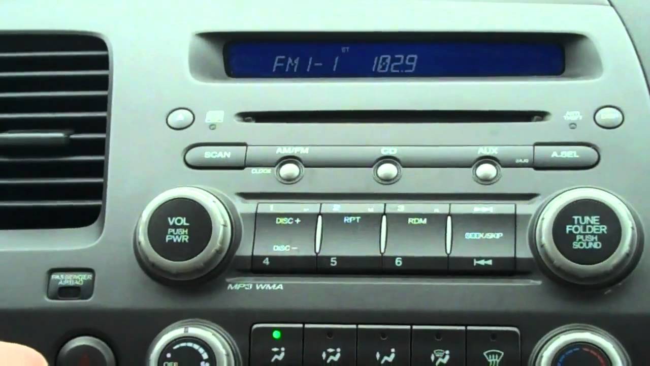 2006 honda civic radio code