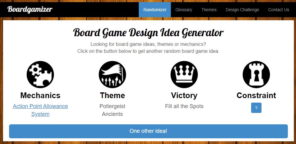 board game idea generator