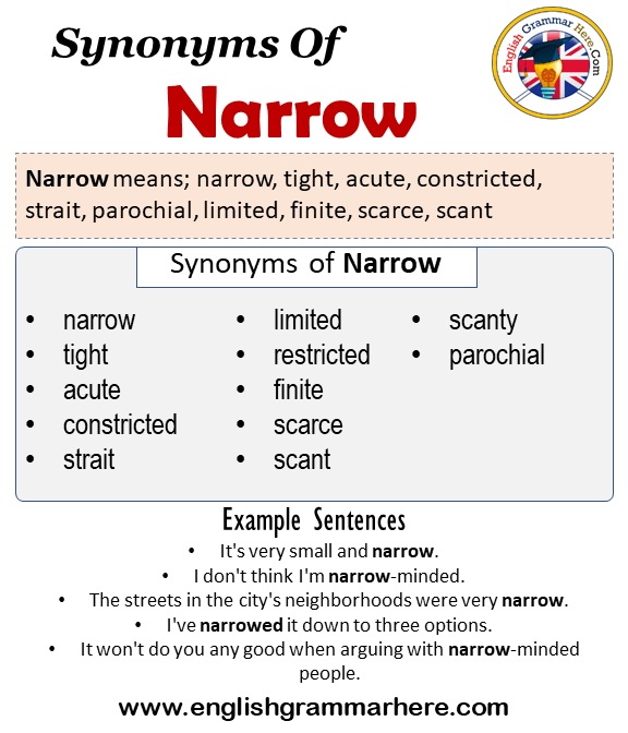 synonym for narrow
