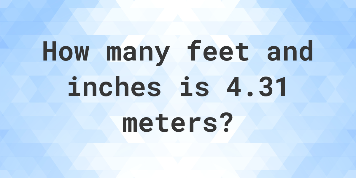 4.31 meters to feet