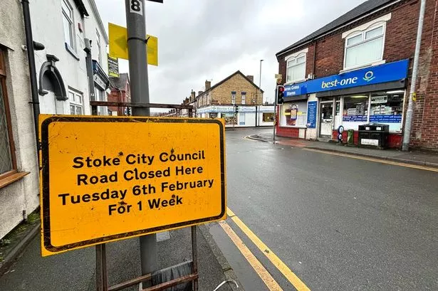 roadworks stoke on trent