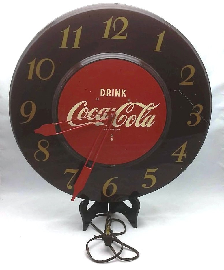 antique coca cola clock