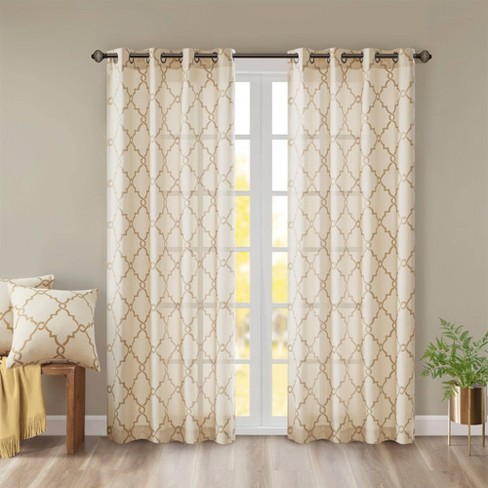 cream and gold curtains