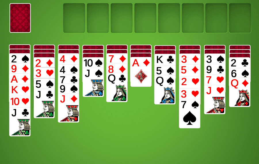 spider solitaire 2 suits full screen