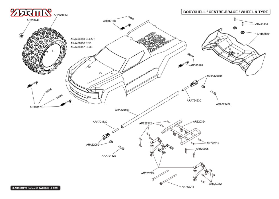 arrma kraton parts