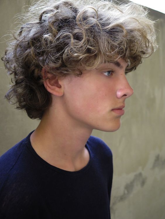 blonde curly hair boy