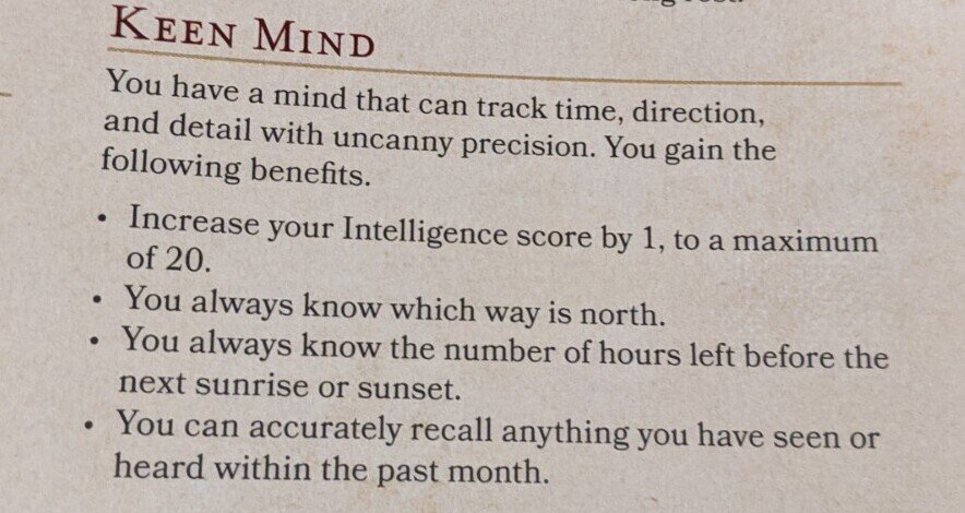 keen mind 5e