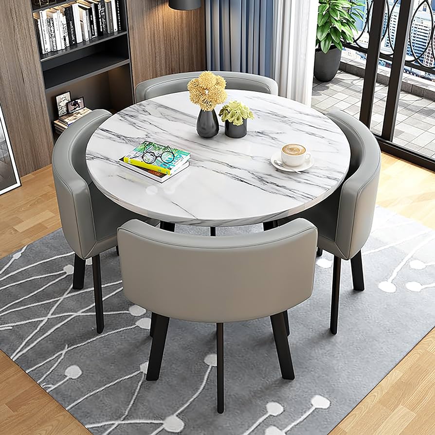space saving round table and chairs