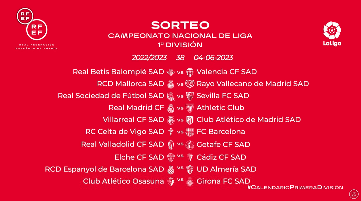 la liga football fixtures today