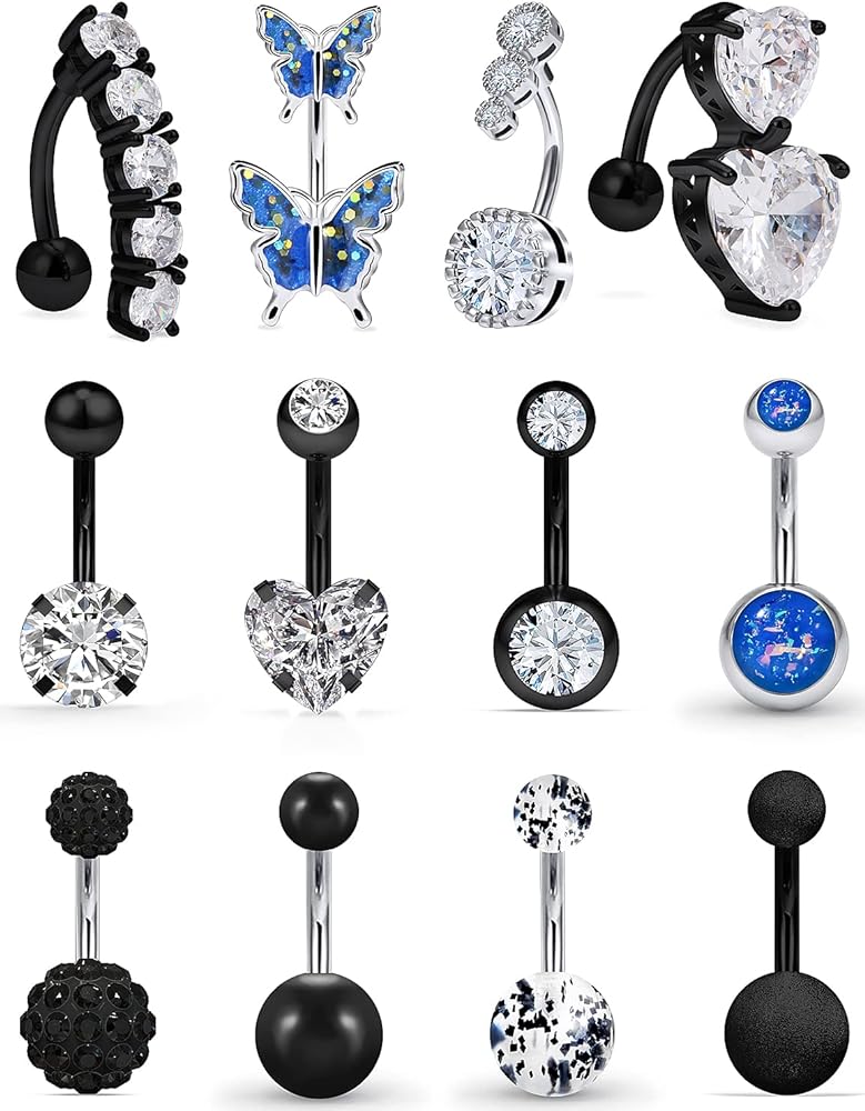 surgical stainless steel belly bars