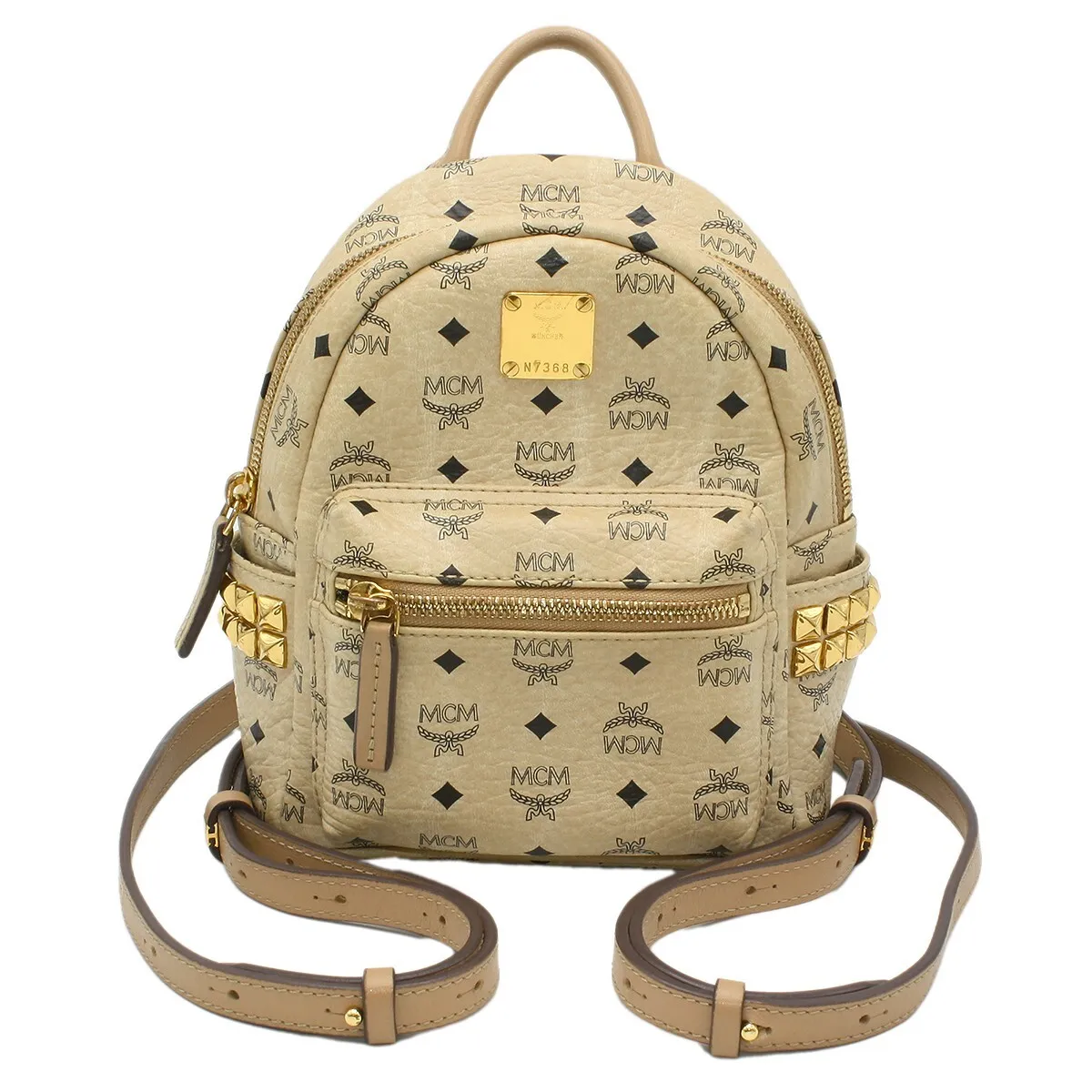 mcm stark backpack beige