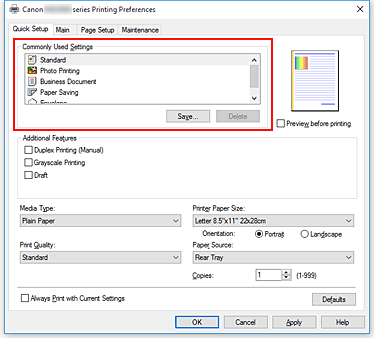 configure canon printer