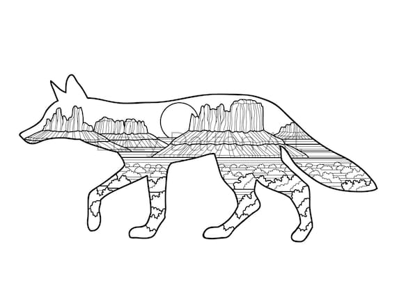 coyote coloring page