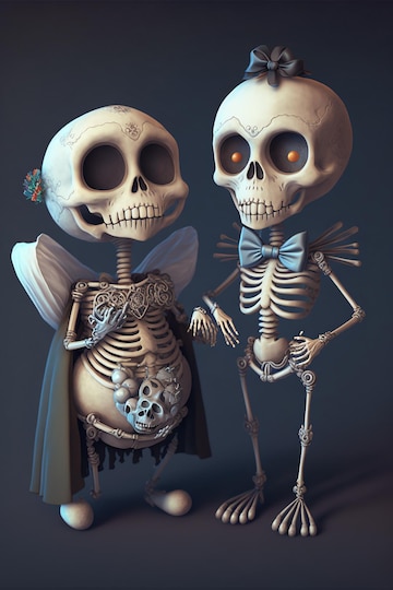 skeleton wallpaper cute