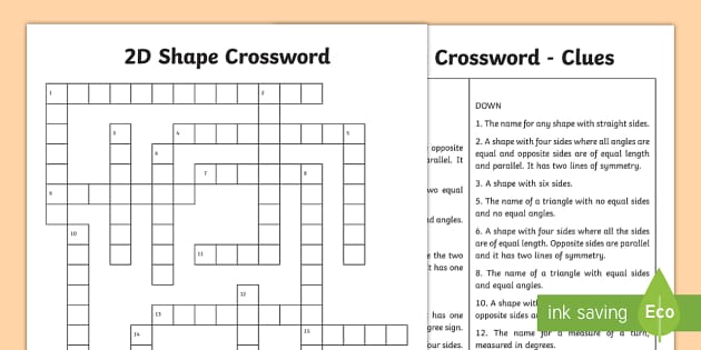 squarish in shape crossword